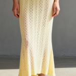 Women's Minimalist Knitted Shirt-collar Sleeveless Maxi Dress