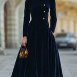 Gloria | A-Line Dress Featuring Elegant Gold Accents