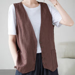Sleeveless Vest Jacket Casual Loose Women's Waistcoat
