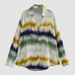 Two Pieces Sets Tie-dye Printed Shirt and Loose-fit Trousers Pants