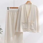 Knitted Two-piece Sets Loose Casual Skirt Suit