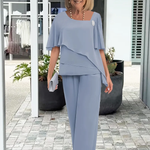 Caroline | Elegant Wide Sleeve and Trouser Set