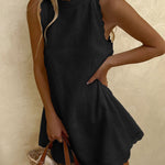 Loose Solid Sleeveless Party Mini Dresses