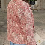 Loose Fashion Versatile Printed Cardigan Long Sleeve Cotton-padded Jacket