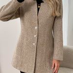 Bianca | Timeless Herringbone Long Coat