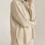 Long Sleeve Loose Casual Mid-Turtleneck Sweater