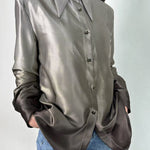 Long Sleeves Buttoned Gradient Lapel Blouses&Shirts Tops