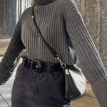 Ribbed Turtleneck Sweater