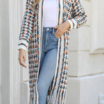 Fringed Long Cardigan Coat