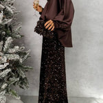 CHOCOLATE SEQUIN PANTS