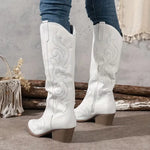 Colby | Embroidered Knee-High Boots
