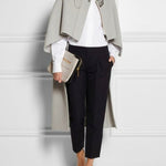 Casual High-Low Loose Solid Color Stand Collar Cape Jackets