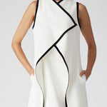 False Two Sleeveless Solid Color Midi Dresses