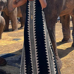 Take A Trip Ethnic Print Backless A-line Maxi Dress