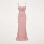 Charlotte Marlowe | Sparkly Cowl Neck Maxi Evening Dress For Women
