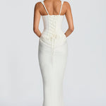 Eleanor | Square-Neck Satin Maxi Dress