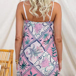 Spaghetti Strap Unique Print Mini Dress