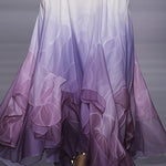 A-Line Loose Floral Printed Gradient Split-Joint V-Neck Maxi Dresses