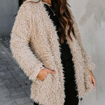 Teddy Bear Coat Winter Warm Loose Oversized  Fleece Jacket Pockets Coat