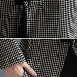 Artistic Retro Plaid Stand Collar Long Cheongsams Dress
