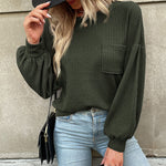 Nadorine Long Sleeve Backless Hollow Knit Sweater for Women Casual Work Office Loose Fit 2026 | Under