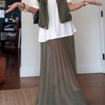 Mist Drape Pleated Floor-Mounting Skirt