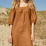 Square Neck Casual Dress