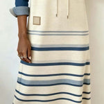 Rubí | Soft Stripe Shift Hoodie Dress