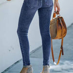 Nadorine Ankle-length Skinny Jeans with Pockets