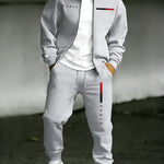 KZZ Two-piece set: printed zip-up jacket and sweatpants