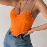 Nadorine Asymmetrical Hem Bustier Cami Top