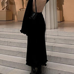 Nadorine Elegant Fungus-trimmed Backless Strappy Dress for Women Casual Summer Vacation 2026