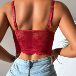 Lace Bustier Crop Cami Top