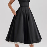 Suspender V-Neck Sleeveless Tutu Maxi Dress