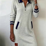 Sabine – Zip-Collar Polo Dress