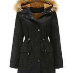 Faux Fur Hood Parka Jacket