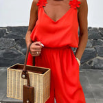 Sleeveless Pocket Bodysuit with Straps