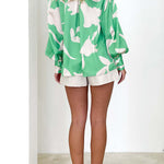 Fashionable and personalized casual lantern sleeve shirt