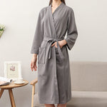 Comfortable Solid Bandage Thin Pajama Robe