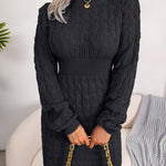 Nadorine Women's Casual Twist Woven Sweater Dress