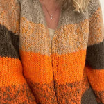Seasonal Treats Mixed Colours Ballnoon Sleeve Loose Cardigan