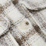 Two-color Plaid Woolen Coat