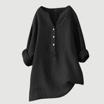 Carina | Refined V-Neck Button-Down Shirt