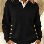 Vynette | V Neck Sweater with Collar