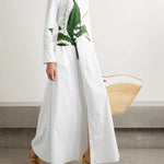 A-Line Long Sleeves Buttoned Flower Print Round-Neck Maxi Dresses