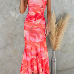 Anna | Purple Floral One Shoulder Dress