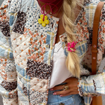 Printed Cotton Jacket with Large Pockets