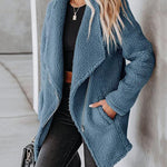 Nadorine Casual Fleece Fuzzy Coats Faux Shearling Shaggy Jacket