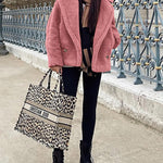 Lapel Fleece Jacket Long Sleeve Pockets Faux Fur Dressy Fall Outfits