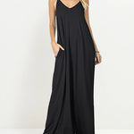 Nadorine Women's Casual Flowy Pockets Loose Beach Sleeveless Cami Maxi Dresses